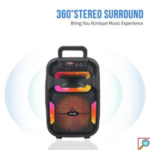 Φορητό Ηχείο Bluetooth 8 Watt με LED RGB, FM, AUX και Μικρόφωνο