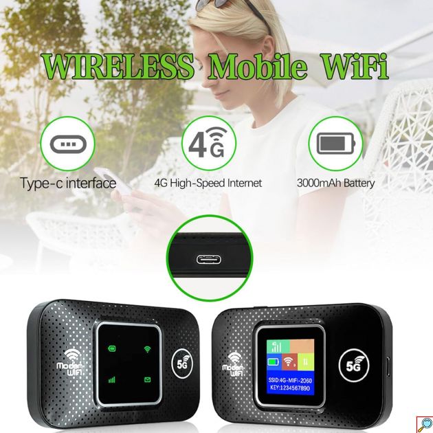 Φορητό WiFi Modem Τσέπης - Mobile WiFi Hotspot 5G 1200m - Andowl