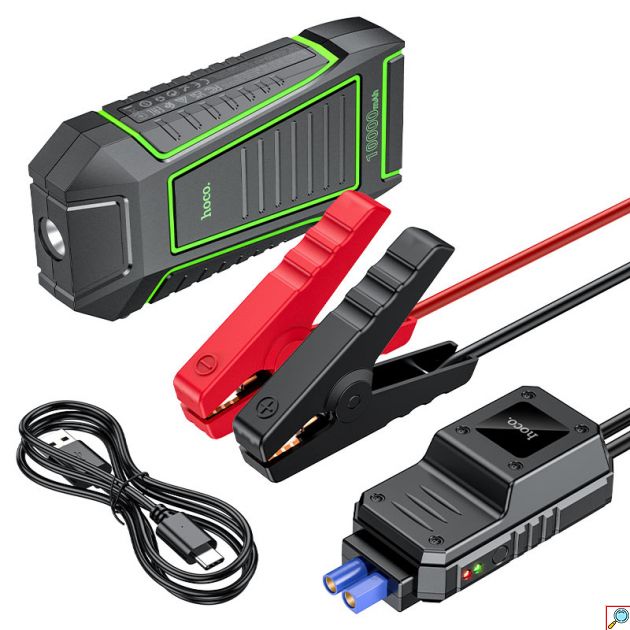 Φορητός Εκκινητής Αυτοκινήτου 12V - Power Bank 10000 mAh με 2 Θύρες USB - Hoco