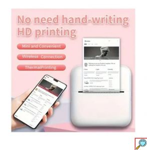Φορητός έξυπνος μίνι εκτυπωτής για tablet και κινητά τηλέφωνα Aerbes λευκό
