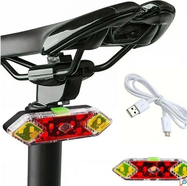 Πίσω Φως Ποδηλάτου LED 300 Lumen – Επαναφορτιζόμενο με USB για ορατότητα σε βραδινές διαδρομές