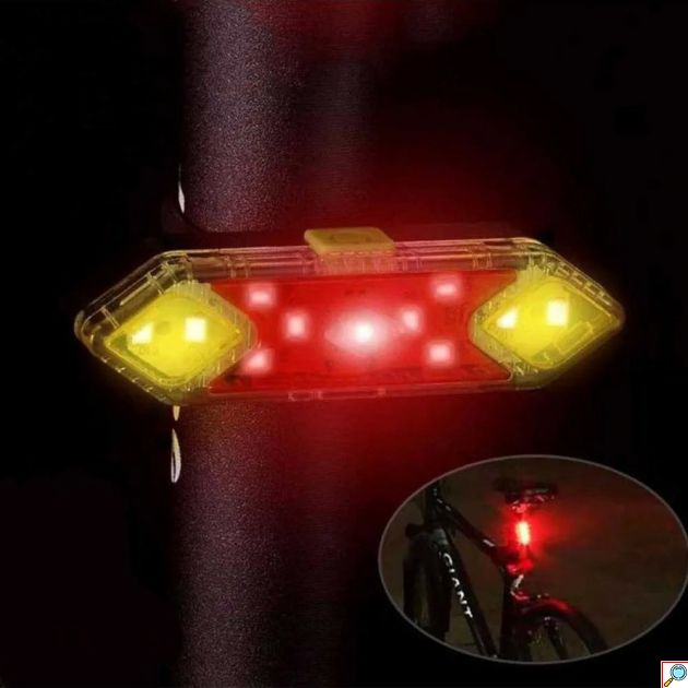Πίσω Φως Ποδηλάτου LED 300 Lumen – Επαναφορτιζόμενο με USB για ορατότητα σε βραδινές διαδρομές