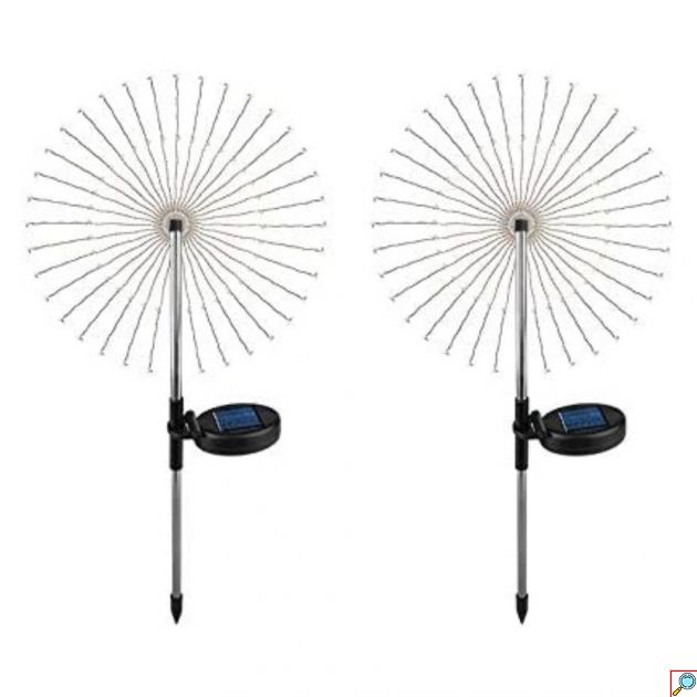 Ηλιακά Φωτάκια Κήπου Firework 150 LED – Εφέ Πυροτεχνημάτων | Σετ 2 Τεμ, Αδιάβροχα, Ηλιακή Ενέργεια
