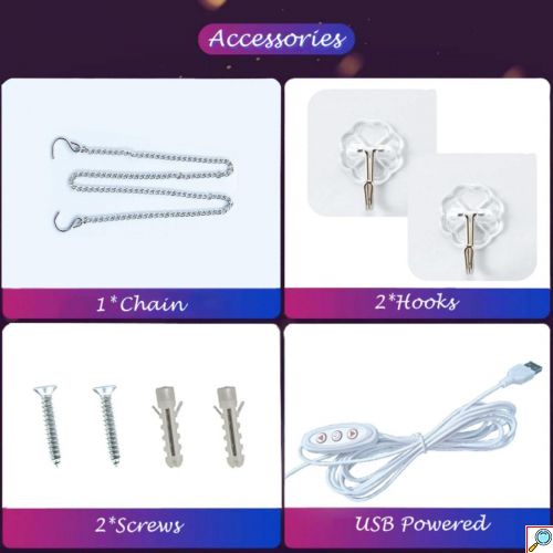 Φωτεινή Διαφημιστική Πινακίδα LED Neon OPEN – Πολύχρωμη USB 22x40cm