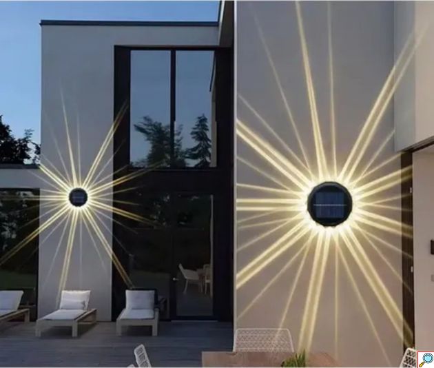Ηλιακά Φωτιστικά Κήπου Τοίχου LED Solar Light 2τμχ – Οικονομική Φωτεινότητα Χωρίς Ρεύμα