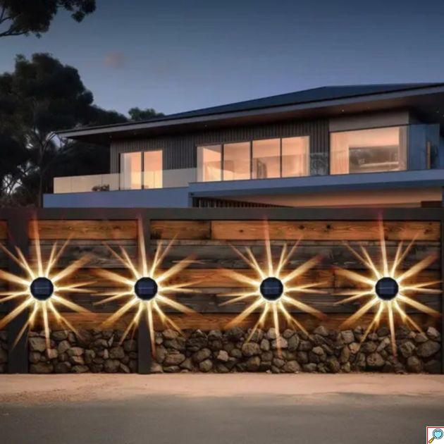 Ηλιακά Φωτιστικά Κήπου Τοίχου LED Solar Light 2τμχ – Οικονομική Φωτεινότητα Χωρίς Ρεύμα