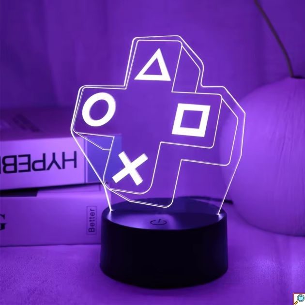 Επιτραπέζιο Φωτιστικό LED 3D Illusion - 7 Χρώματα & USB Τροφοδοσία - Διακοσμητικό Φωτιστικό για Gaming Room