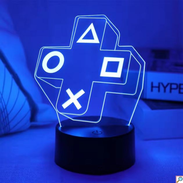 Επιτραπέζιο Φωτιστικό LED 3D Illusion - 7 Χρώματα & USB Τροφοδοσία - Διακοσμητικό Φωτιστικό για Gaming Room