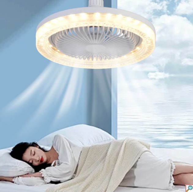 Φωτιστικό LED Οροφής Rixme 40W με Ανεμιστήρα και Τηλεχειριστήριο E27
