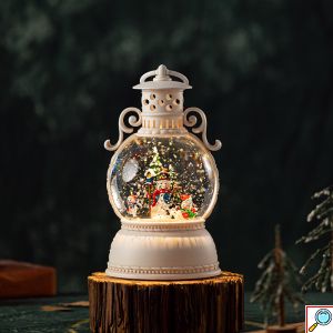 Φωτιζόμενο Διακοσμητικό Φανάρι Χιονόμπαλα με LED & Μουσική