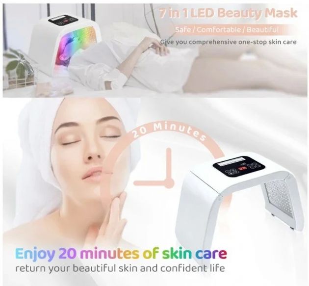 Γέφυρα Φωτοθεραπείας LED Omega Light 7 Χρωμάτων - Επαγγελματική Περιποίηση Προσώπου & Σώματος - Ψηφιακός Πίνακας, LLLT Τεχνολογία