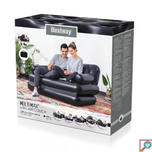BESTWAY Διπλός Πολυλειτουργικός Καναπές Κρεβάτι με Αέρα 5 σε 1