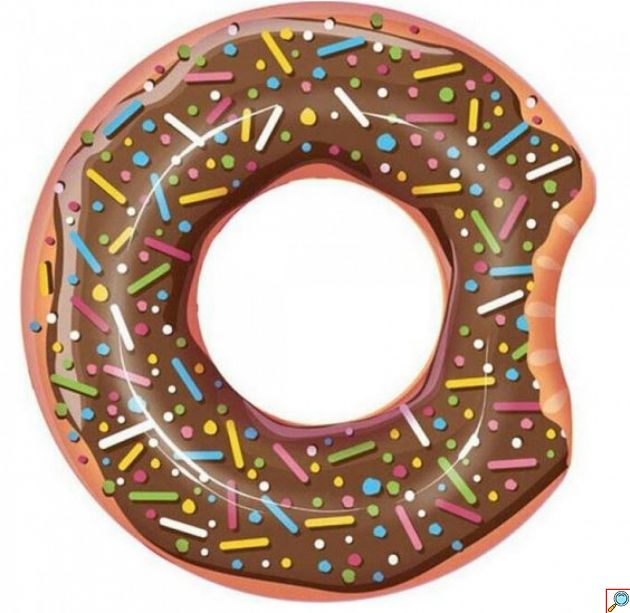 Φουσκωτή Σαμπρέλα Θαλάσσης Donut Σοκολάτα σε Καφέ Χρώμα Bestway 107cm