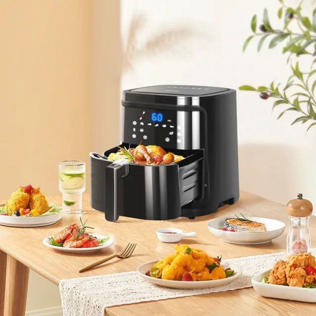 Ψηφιακή Φριτέζα Αέρος 7L 1900W – Υγιεινό Μαγείρεμα για Όλη την Οικογένεια - Μεγάλη Χωρητικότητα, Οθόνη Αφής, 7 Προγράμματα