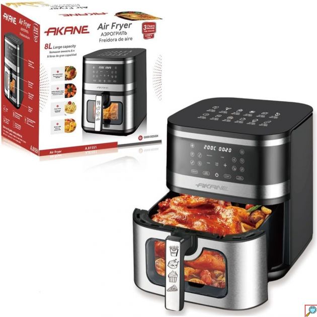Φριτέζα Αέρος 8L 1700W με Οθόνη Αφής AKANE
