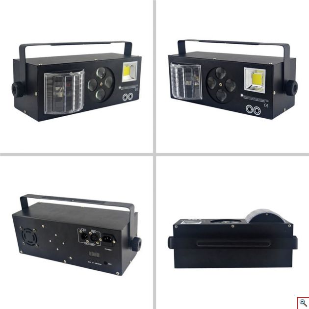 4 σε 1 LED Φωτορυθμικό με Spot, LED Effects, Strobe, Laser DMX511 - Πλήρες Σετ Φωτισμού Εκδήλωσης, Γάμου, Πάρτι