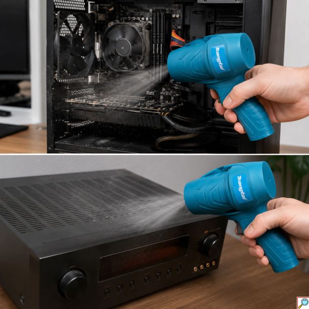 Φυσητήρας Χειρός Μπαταρίας 130000RPM με 2 Μπαταρίες