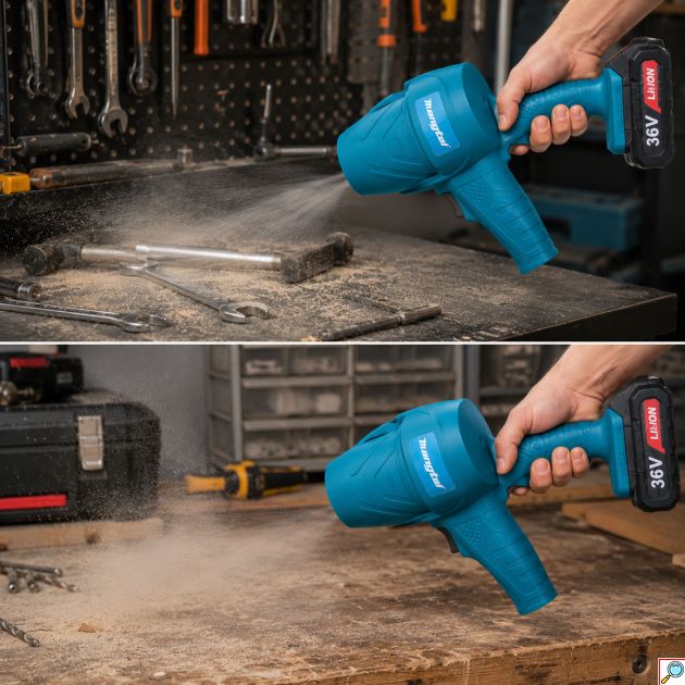 Φυσητήρας Χειρός Μπαταρίας 130000RPM με 2 Μπαταρίες