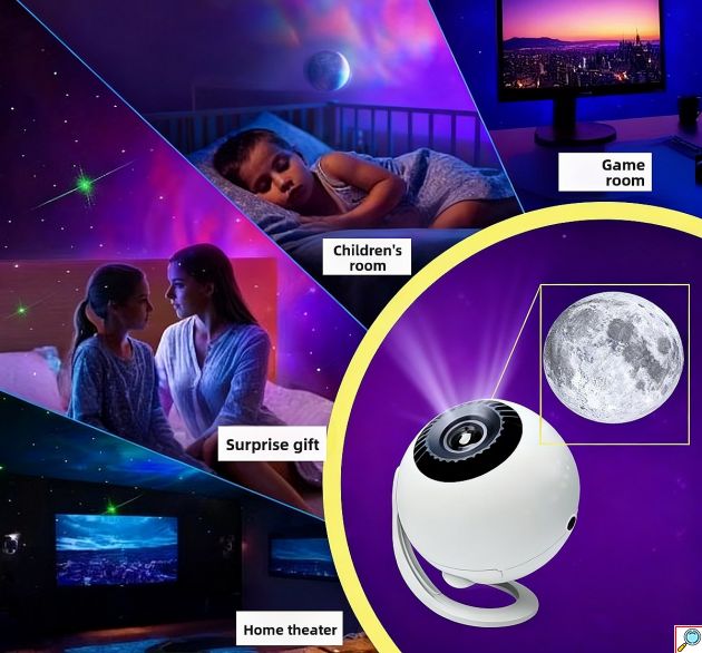 Galaxy Projector 2 σε 1 - Διαστημικές Προβολές & Bluetooth Ηχείο