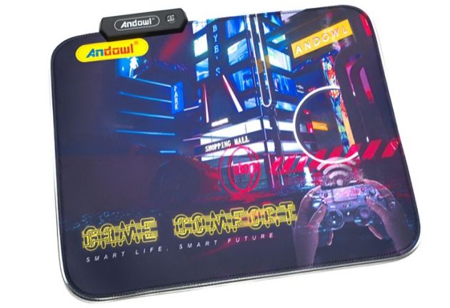 Gaming Mousepad με Φωτισμό RGB 25x30cm - Game Comfort - Andowl