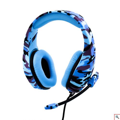 Gaming Headset Over Ear με Μείωση Θορύβου και Μικρόφωνο για PC, Laptop, PS4 & Smartphone Ακουστικά Onikuma K18 - Μπλέ Παραλλαγης