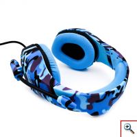 Gaming Headset Over Ear με Μείωση Θορύβου και Μικρόφωνο για PC, Laptop, PS4 & Smartphone Ακουστικά Onikuma K18 - Μπλέ Παραλλαγης