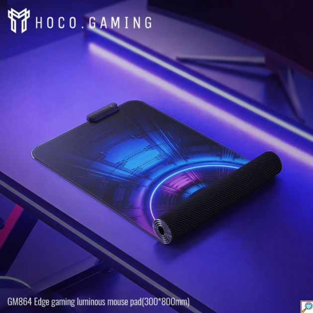 Gaming Mousepad XL - RGB φωτισμός 13 λειτουργιών, αντιολισθητική βάση, 300×800 mm