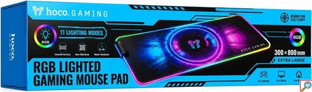 Gaming Mousepad XL - RGB φωτισμός 13 λειτουργιών, αντιολισθητική βάση, 300×800 mm