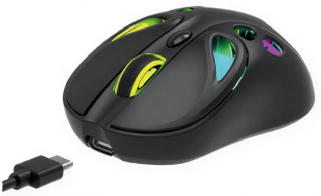 Ασύρματο Gaming Ποντίκι AOAS AS-863 - Bluetooth & 2.4GHz με Πολύχρωμο RGB Φωτισμό για PC & Laptop
