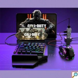 Gaming Set Κινητού με Πληκτρολόγιο, Ποντίκι Bluetooth RGB LED + Φορτιστής USB + Βάση Στερέωσης
