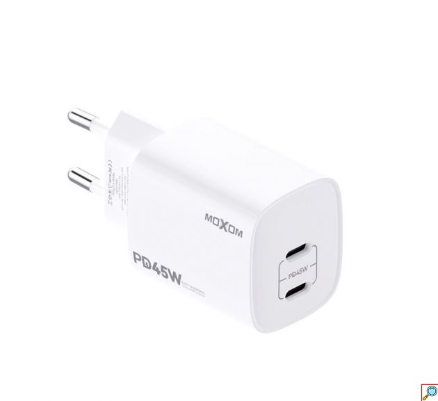 Φορτιστής GaN 45W – Ταχεία φόρτιση με 2x USB-C, για δύο συσκευές ταυτόχρονα