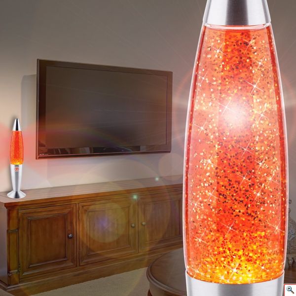 Πολύχρωμο Φωτιστικό Γκλιτερ - Glitter Lamp 
