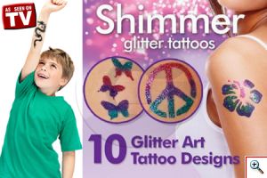 Προσωρινά Tατουάζ - Shimmer Glitter Tattoos 