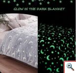 Παιδική Fleece Κουβέρτα με Λαμπερά Σχέδια-Children's Glow Blanket Γκρι