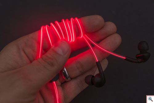  Ασύρματα LED Φωτιζόμενα In-Ear Bluetooth Ακουστικά Luminous - Glow in Dark BT Earphone 