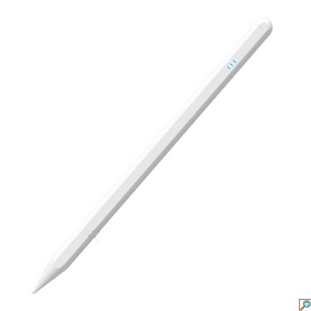 Ψηφιακή Γραφίδα Αφής για iPad (2018+) – Palm Rejection & Μαγνητική Στήριξη - Υψηλής Ακρίβειας, Ένδειξη Μπαταρίας, USB-C, Λευκή