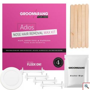 Σετ με Χάντρες Κερί Αποτρίχωσης Προσώπου και Μύτης για Γυναίκες - Groomarang Nose Hair Removal Wax