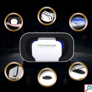 3D VR Headset Ρυθμιζόμενα Γυαλιά Εικονικής Πραγματικότητας Shinecon για Smartphone Κινητά 4.7 έως 6 Ίντσες