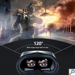 3D VRG Pro Headset Ρυθμιζόμενα Γυαλιά Εικονικής Πραγματικότητας με Ενσωματωμένα Ανασυρόμενα Ακουστικά για Smartphone Κινητά 5 έως 7 Ιντσών