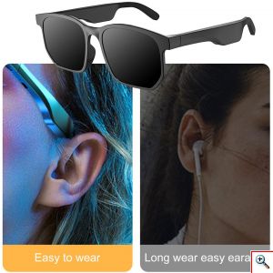 Γυαλιά Ηλίου Bluetooth με Μικρόφωνο για Hands Free Κλήσεις & Χειρισμός Αφής - Audio Glasses X13 Unisex Μαύρα