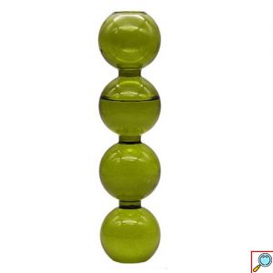 Γυάλινο Ανθοδοχείο - Διακοσμητικό Βάζο Bubble Long 6x6x24cm σε Διάφορα Χρώματα