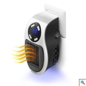 Hoomei Μίνι Σόμπα Πρίζας - Αερόθερμο 500Watt με Τηλεχειριστήριο, Θερμοστάτη, Χρονοδιακόπτη, Ρυθμιζόμενη Πρίζα & Οθόνη hm-8822