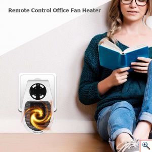 Hoomei Μίνι Σόμπα Πρίζας - Αερόθερμο 500Watt με Τηλεχειριστήριο, Θερμοστάτη, Χρονοδιακόπτη, Ρυθμιζόμενη Πρίζα & Οθόνη hm-8822
