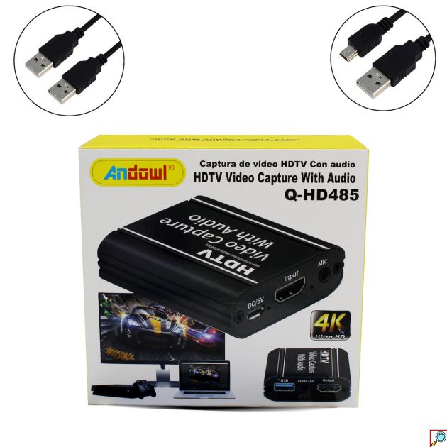 HDTV Συσκευή Καταγραφής Βίντεο και Ήχου 4Κ Andowl