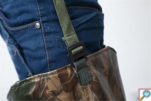HEAVY DUTY Γαλότσες Στήθους Εργασίας - Ψαρέματος - Αδιάβροχη Ολόσωμη Στολή με Μπότες Συγκολλημένες με Παντελόνι PVC - Καφέ Παραλλαγή
