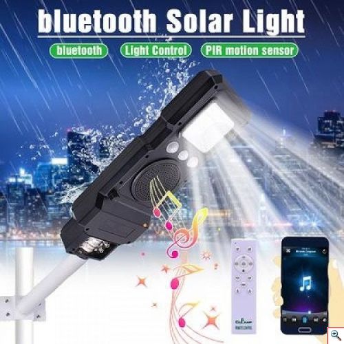 Ηλιακό Φωτιστικό LED 35W με Hi-Fi Ηχείο και Bluetooth Music Box Αδιάβροχο Εξωτερικού & Εσωτερικού Χώρου Αδιάβροχο