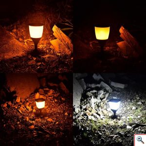 Ηλιακό Φωτιστικό LED με Εφέ Φλόγας και Αισθητήρα Φωτός Εξωτερικού Χώρου - Τύπου Δάδας - Solar LED Torch Lamp CF-992 - OEM