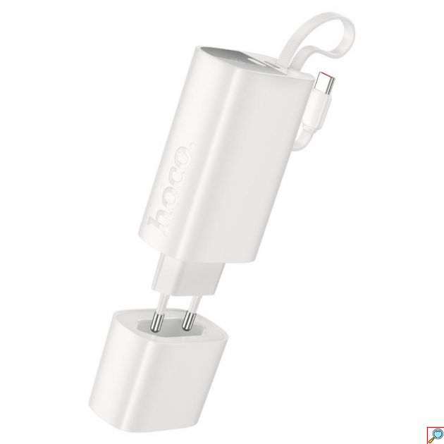 Hoco Power Bank 5000mAh – Φορτιστής και Powerbank με USB-C Καλώδιο, PD 20W, LED Display, Ταχυφόρτιση