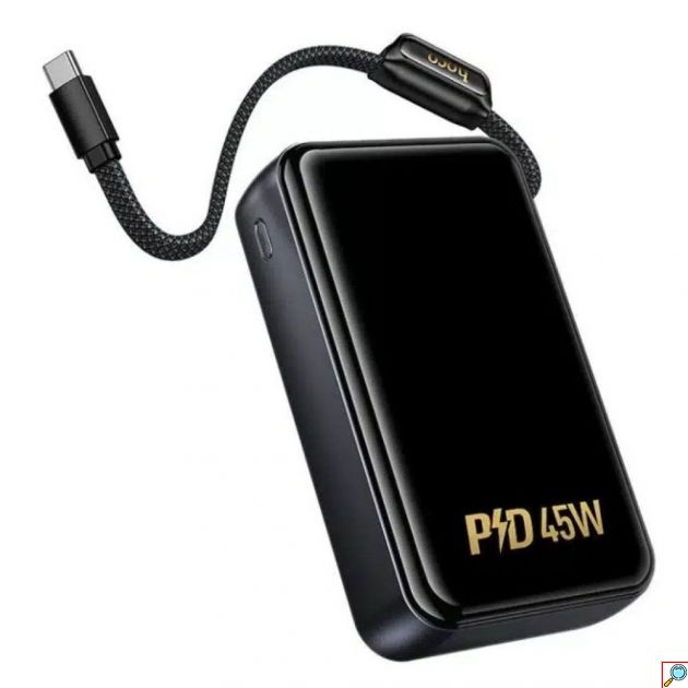 Hoco Shine Power Bank 20.000mAh 45W με 2 Θύρες και Ενσωματωμένο Type-C