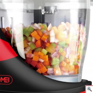 Hoomei® Mini Multi Μίxer 1200W με Κάδο 310ml Κόκκινο HM-6265
